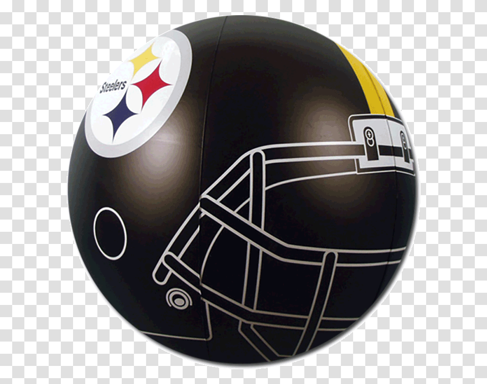 Steelers Logo Beach Balls From Small To Giants Baltimore Ravens, Helmet, Apparel, Sport Transparent Png