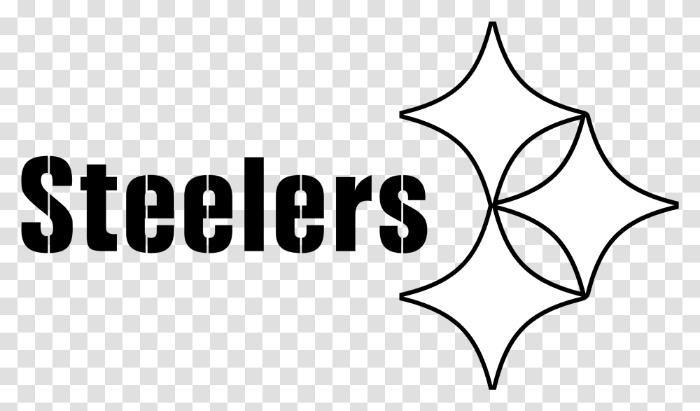 Steelers Logo Black And White Logos And Uniforms Of The Pittsburgh Steelers, Star Symbol, Batman Logo, Arrow Transparent Png
