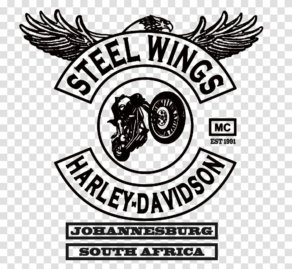 Steelwings Motorcycle Club Steelwings Harley Davidson Club, Symbol, Emblem, Logo Transparent Png