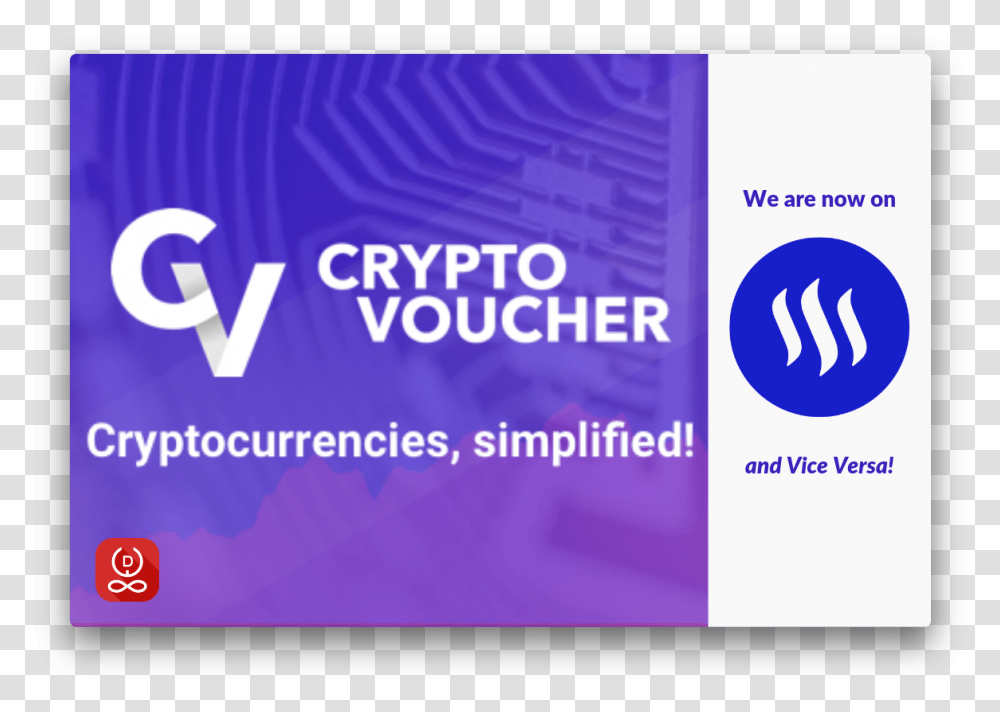 Steem Available On Crypto Voucher Graphic Design, Logo, Security Transparent Png