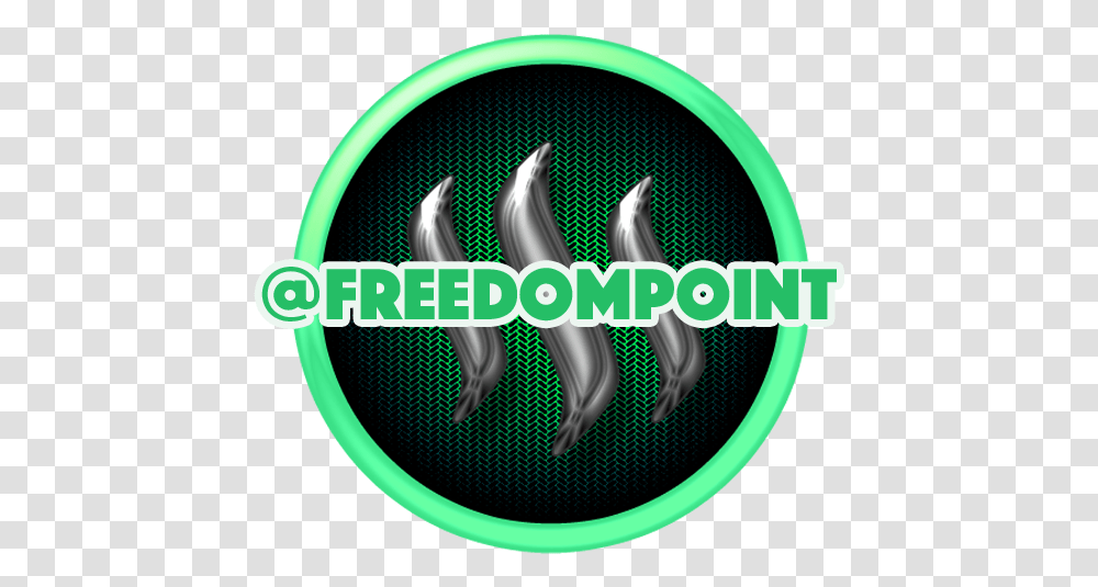 Steemit Icon Giveaway Freedompoint Custom Green Circle, Word, Logo, Trademark Transparent Png