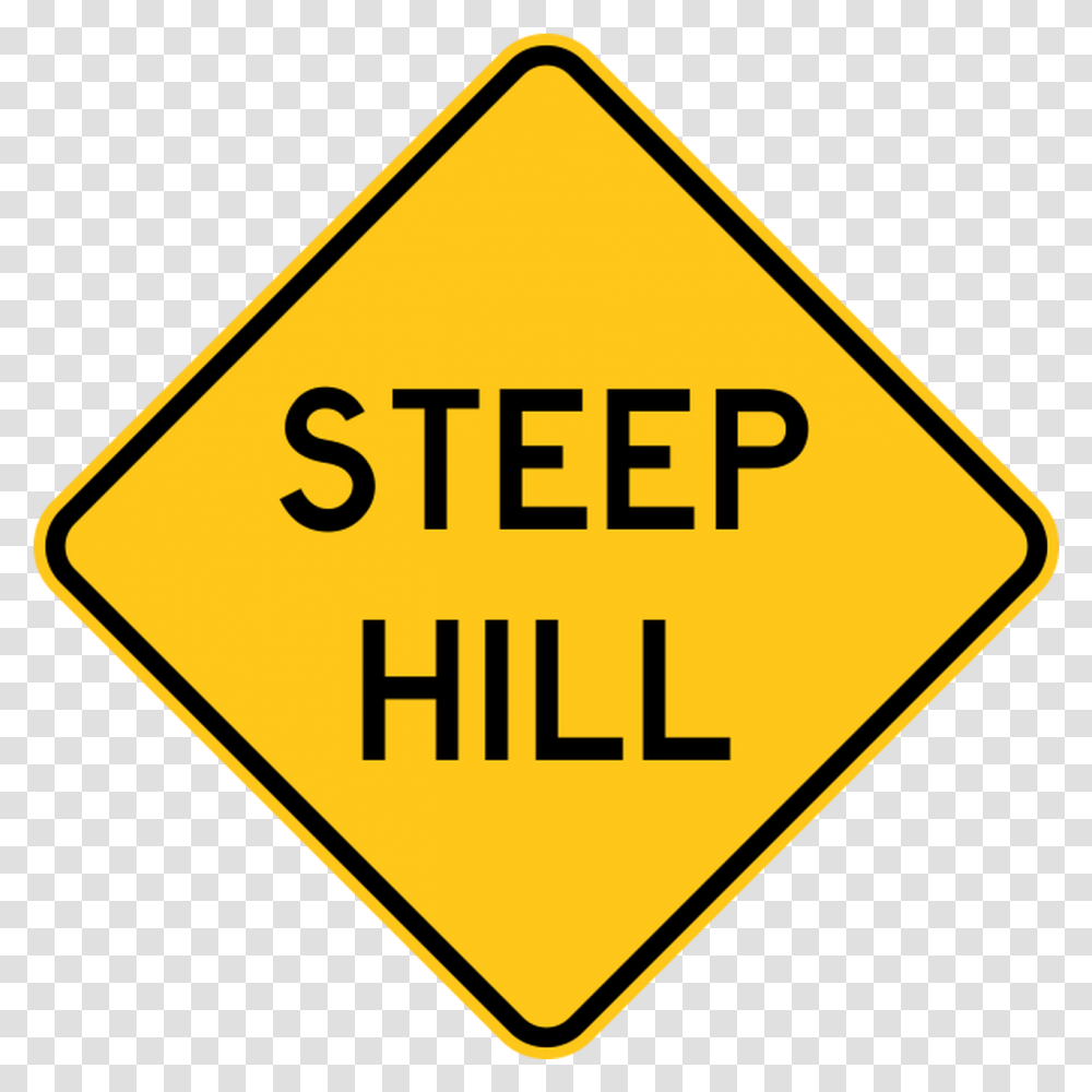 Steep Hill Warning Trail Sign Language, Road Sign, Symbol, Stopsign Transparent Png