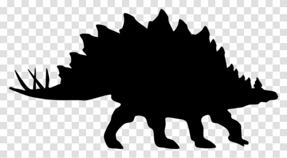 Stegosaurus Triceratops Tyrannosaurus Dinosaur Silhouette Free, Gray, World Of Warcraft Transparent Png