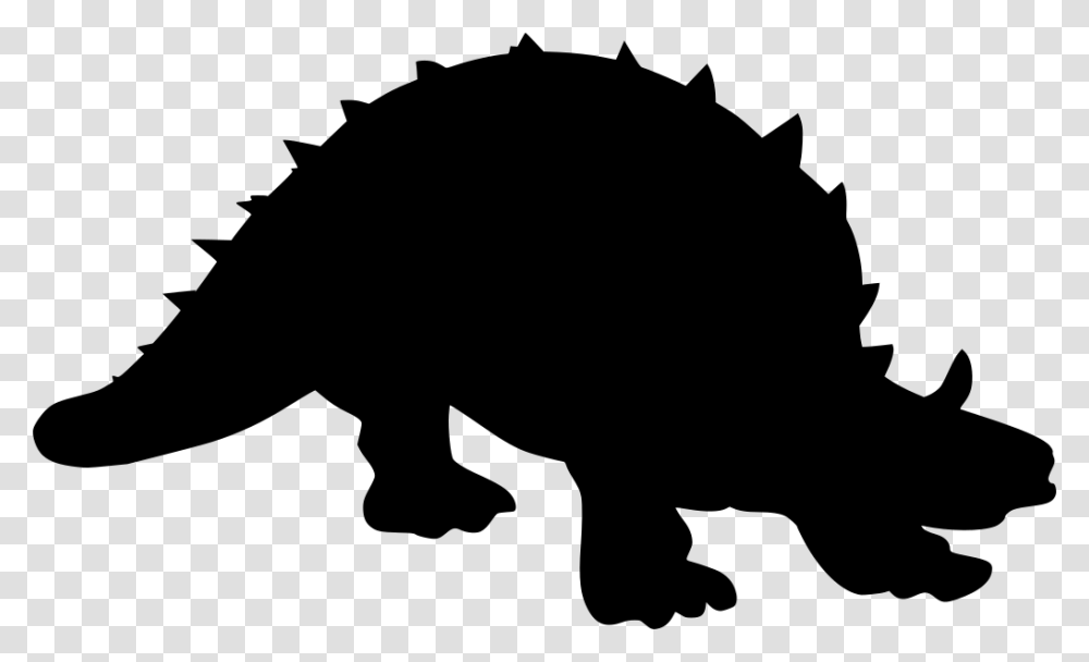 Stegosaurus Vector Spikes Skunk Silhouette Clip Art, Gray, World Of Warcraft Transparent Png