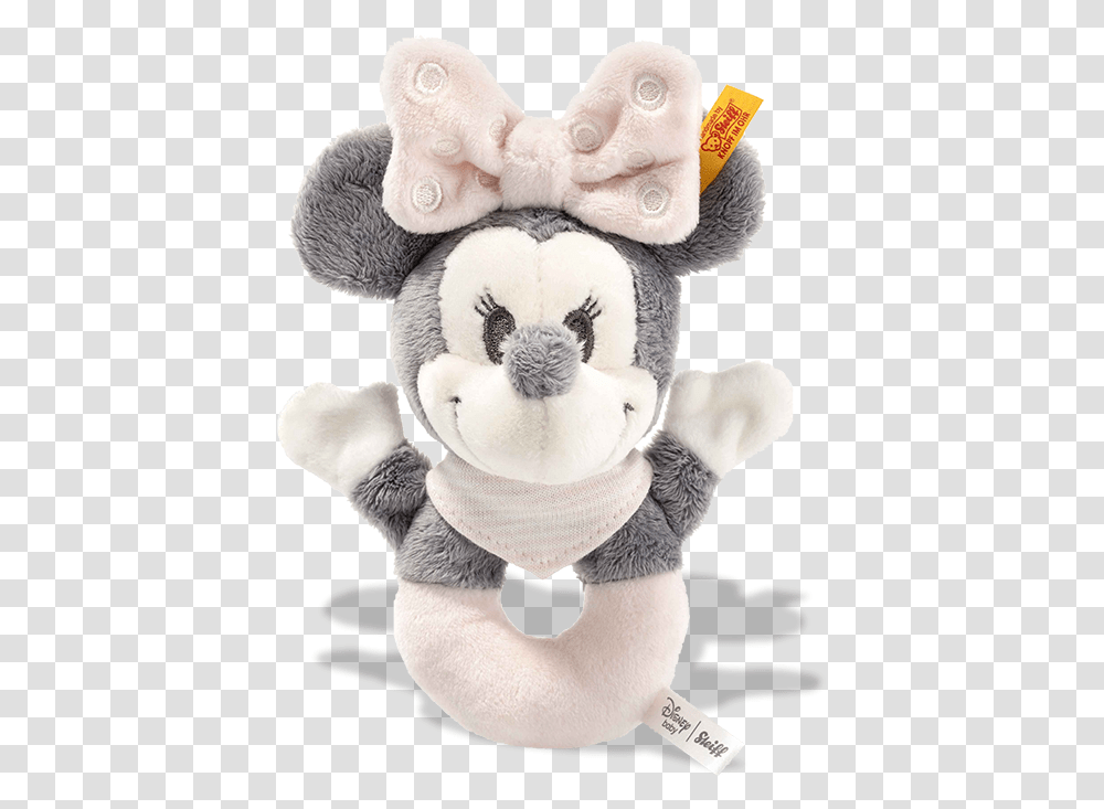 Steiff Minnie Mouse Grip Toy With Rattle Minnie Mouse, Plush, Teddy Bear, Cushion, Pillow Transparent Png