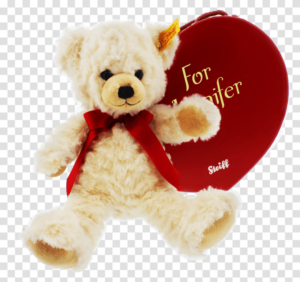 Steiff Teddy In Heart Box Nounours Amour Peluche, Teddy Bear, Toy, Plush Transparent Png