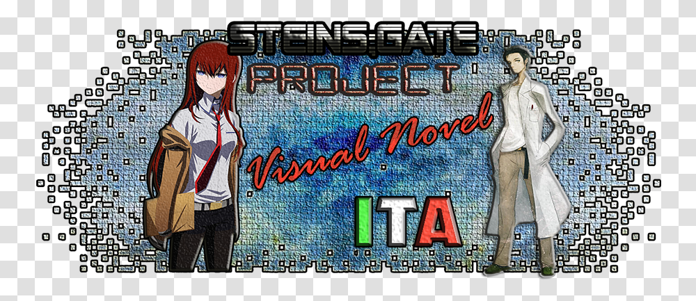 Steins Gate Logo Download Steins Gate Anime, Person, Poster, Advertisement Transparent Png