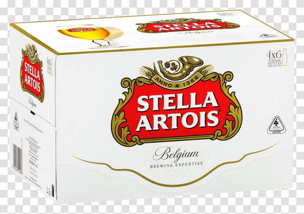 Stella Artois Bottles 330ml 24 Case Stella Artois 12 Pack Cans, Label, Food, Plant Transparent Png