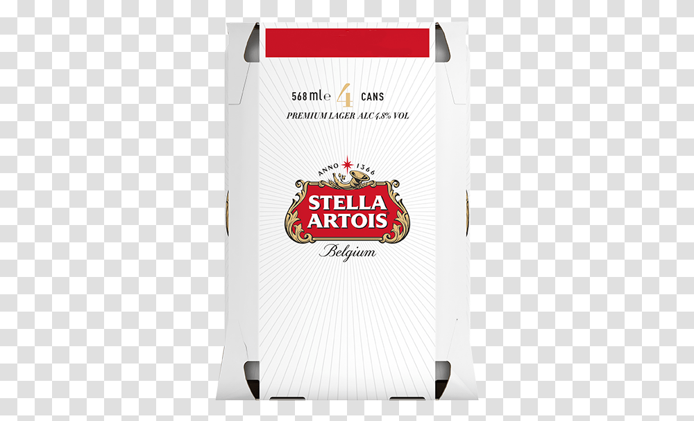 Stella Artois Pint Can 4x568ml Stella Artois 8 Pack, Label, Advertisement, Paper Transparent Png