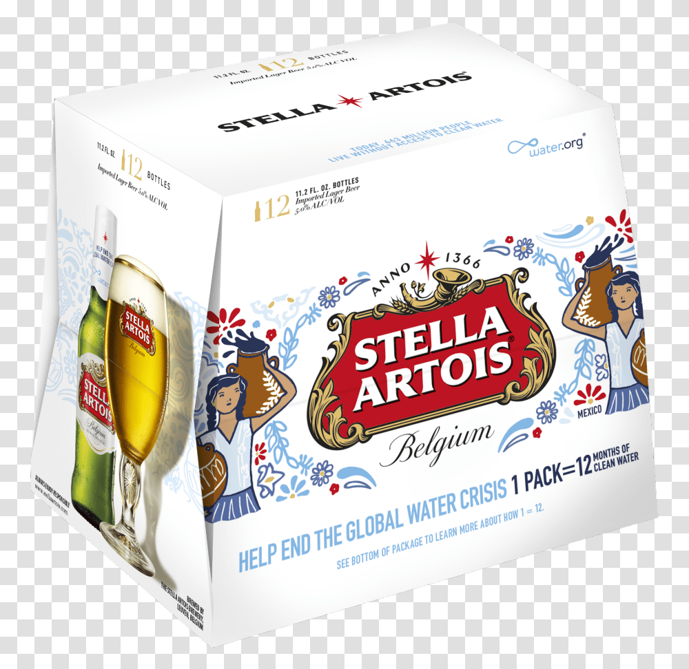 Stella Beer Stella Artois 12 Pack Bottles, Box, Food, Cardboard, Carton Transparent Png