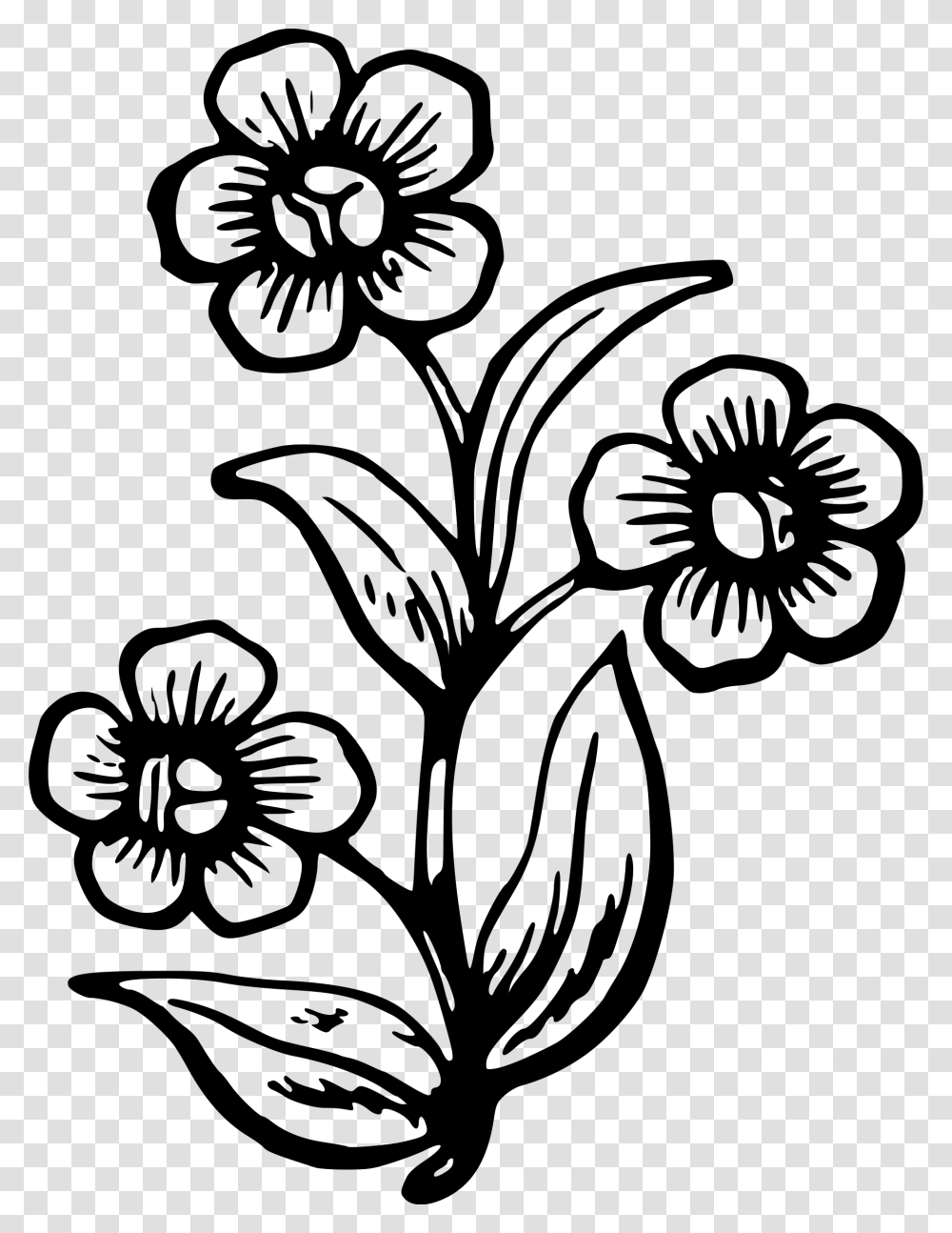 Stem Clipart Big Flower, Gray, World Of Warcraft Transparent Png