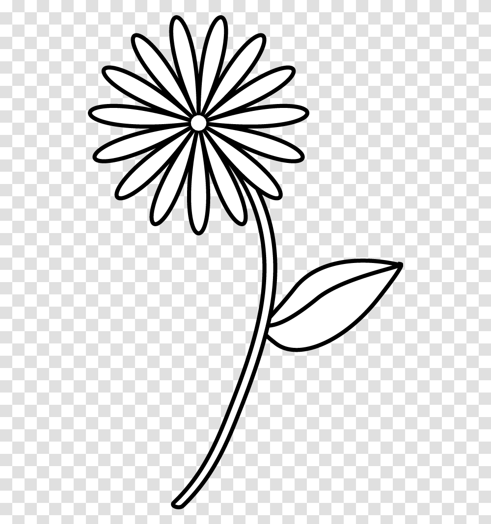 Stem Clipart Simple Flower Free Clip Art Stock Simple Sketch Of Flower, Plant, Blossom, Daisy, Daisies Transparent Png