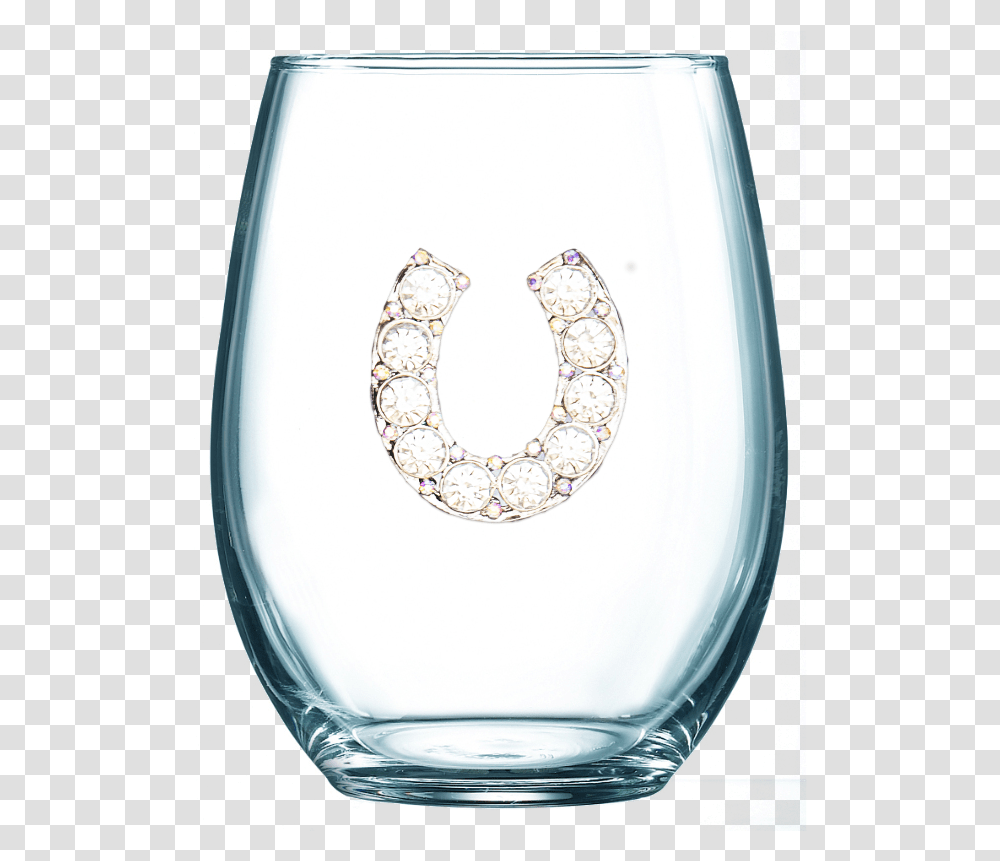 Stemless Wine Glass Horseshoe, Goblet, Diamond, Gemstone, Jewelry Transparent Png
