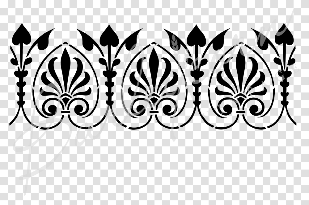 Stencil, Chandelier, Lamp, Floral Design, Pattern Transparent Png