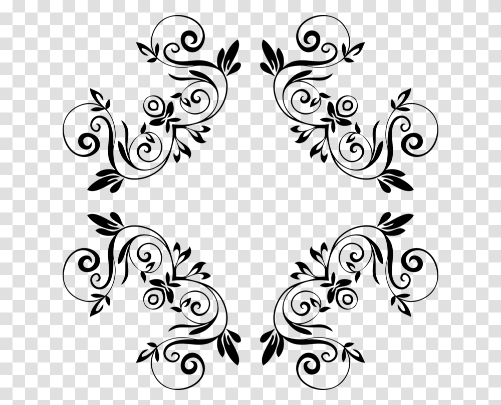 Stencil Designs Floral Design Decorative Arts, Gray, World Of Warcraft Transparent Png