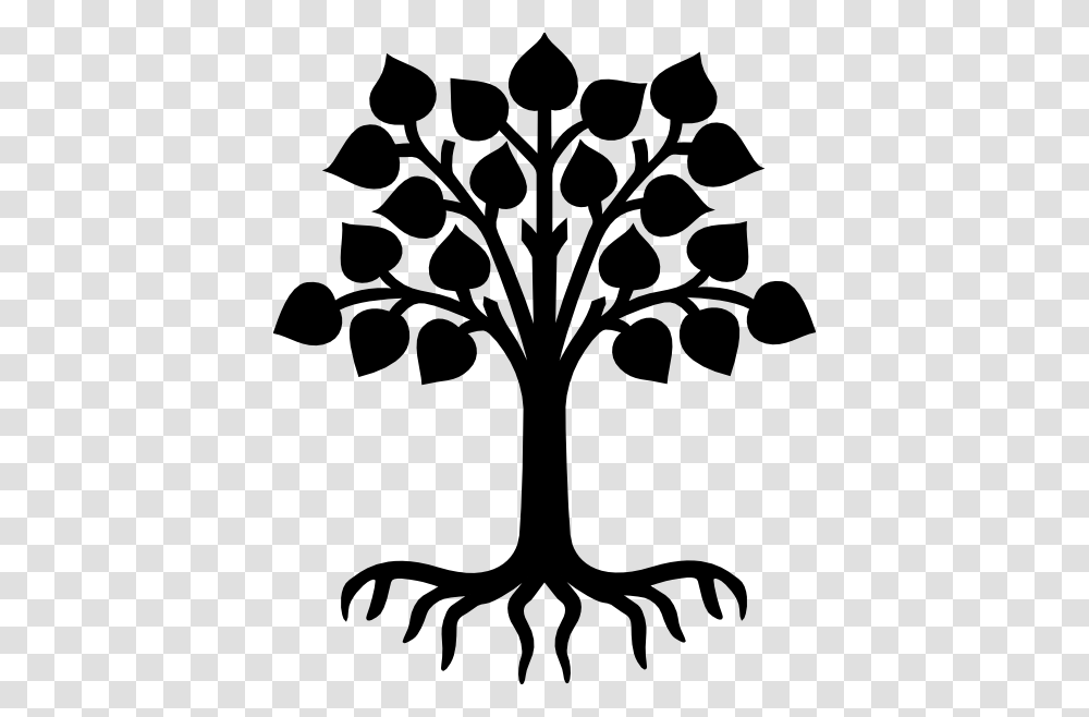 Stencil Designs Oak Tree With Roots, Plant, Silhouette, Rug Transparent Png