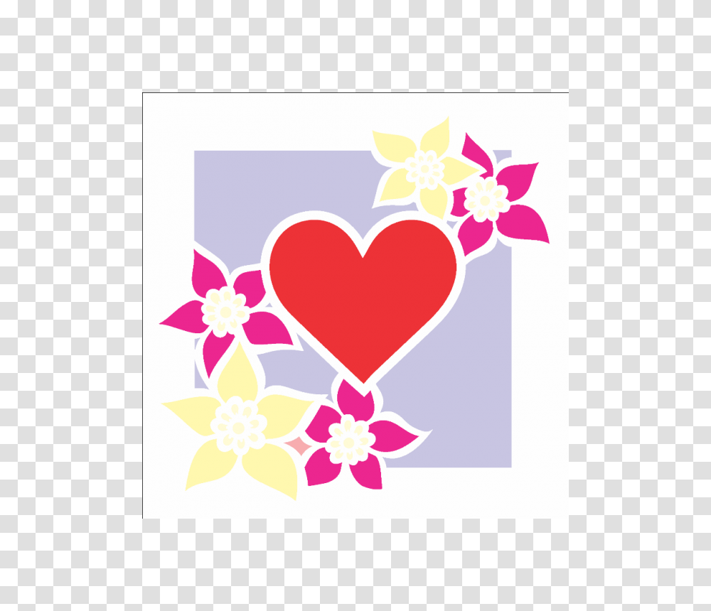 Stencil Moldura Flor E, Heart, Floral Design Transparent Png