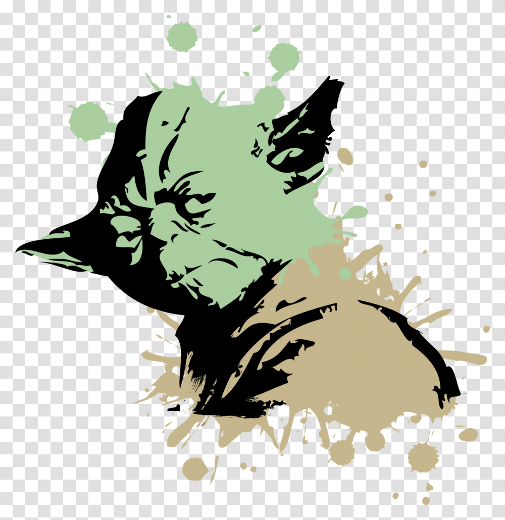 Stencil Yoda Dj, Floral Design, Pattern Transparent Png