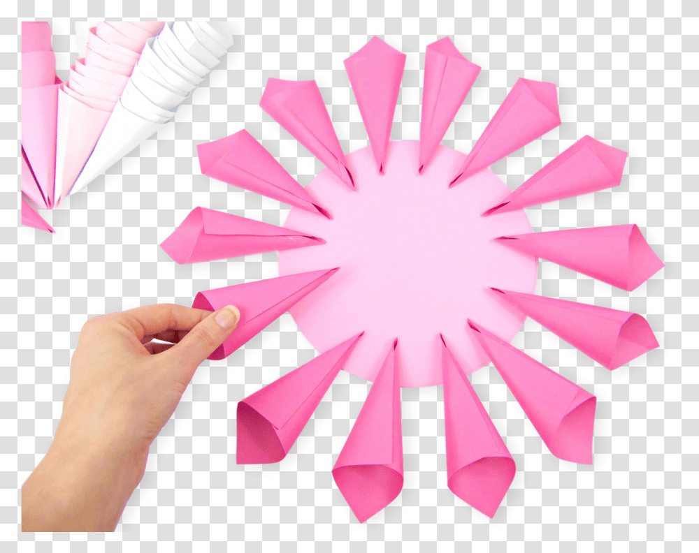 Step By Easy Giant Paper Dahlia Tutorial Step By Step Dahlia Flower Paper, Person, Art, Purple, Light Transparent Png