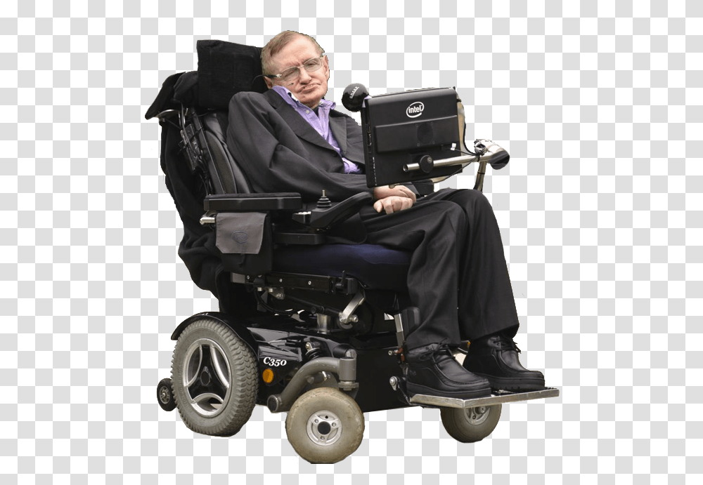 Stephen Hawking Chair, Furniture, Person, Human, Wheelchair Transparent Png