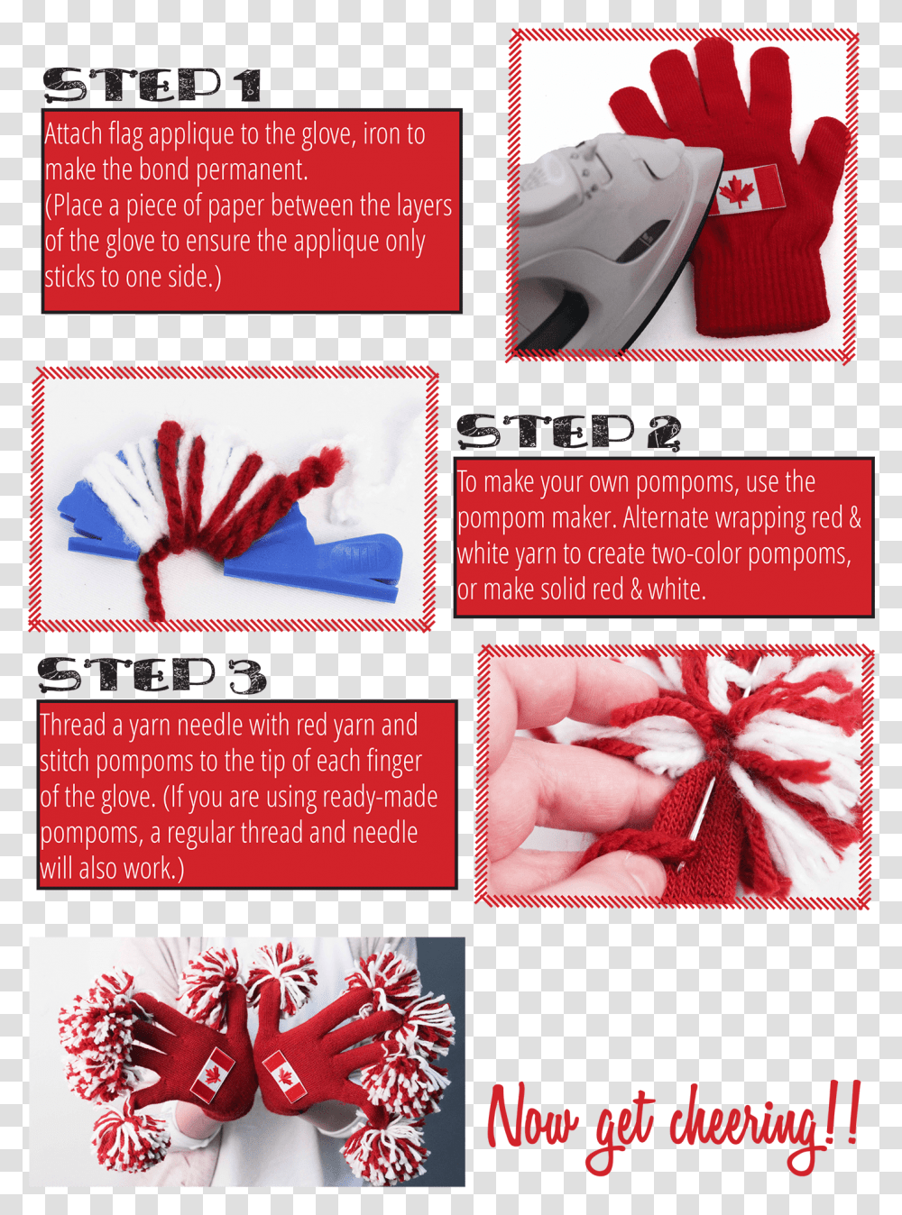 Steps To Create Your Own Cheer Gloves Paper, Advertisement, Poster, Flyer, Brochure Transparent Png