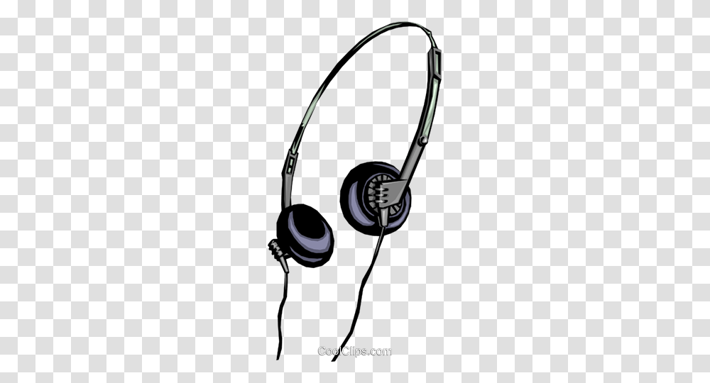 Stereo Headphones Royalty Free Vector Clip Art Illustration, Electronics, Headset Transparent Png