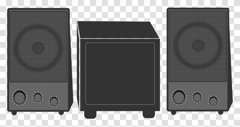 Stereo Speakers Bass Box Music Volume Amplifier Stereo, Electronics, Monitor, Screen, Display Transparent Png