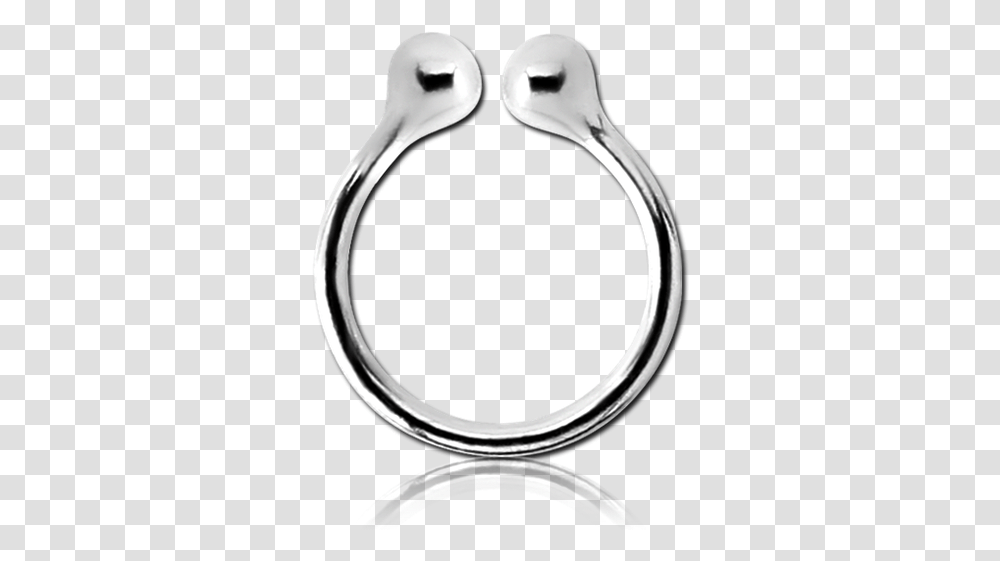 Sterling 925 Silver Illusion Nose Ring Shining Light Body Body Jewelry, Cutlery, Platinum, Spoon, Fork Transparent Png