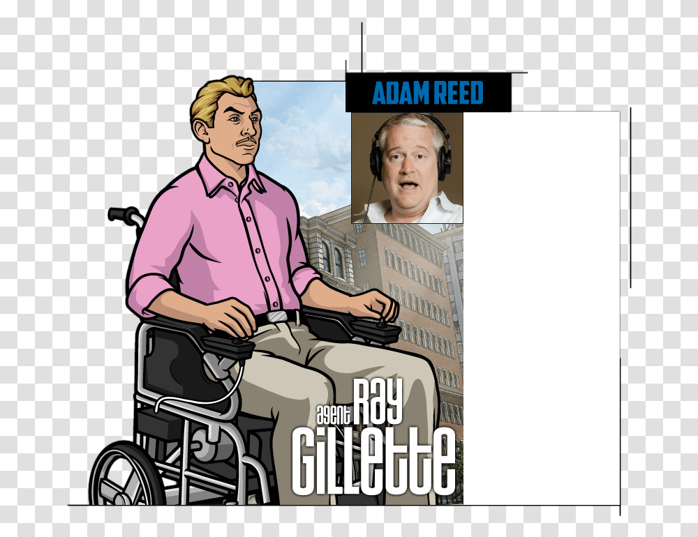 Sterling Archer, Chair, Furniture, Person, Human Transparent Png
