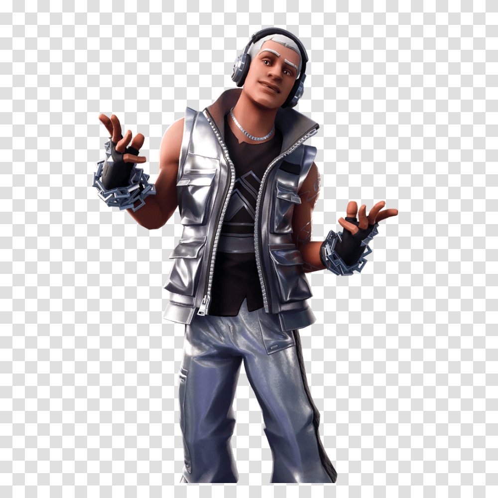 Sterling Fortnite, Jacket, Coat, Person Transparent Png