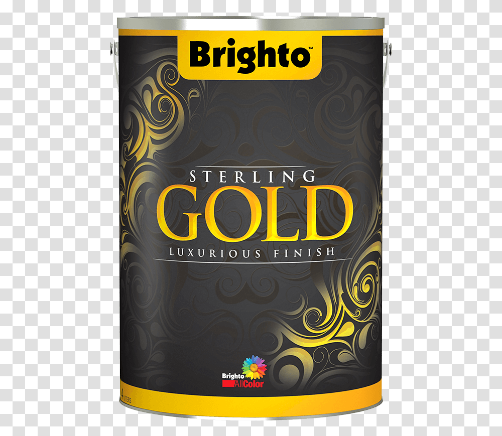 Sterling Gold Brighto Paints Golden, Liquor, Alcohol, Beverage, Drink Transparent Png