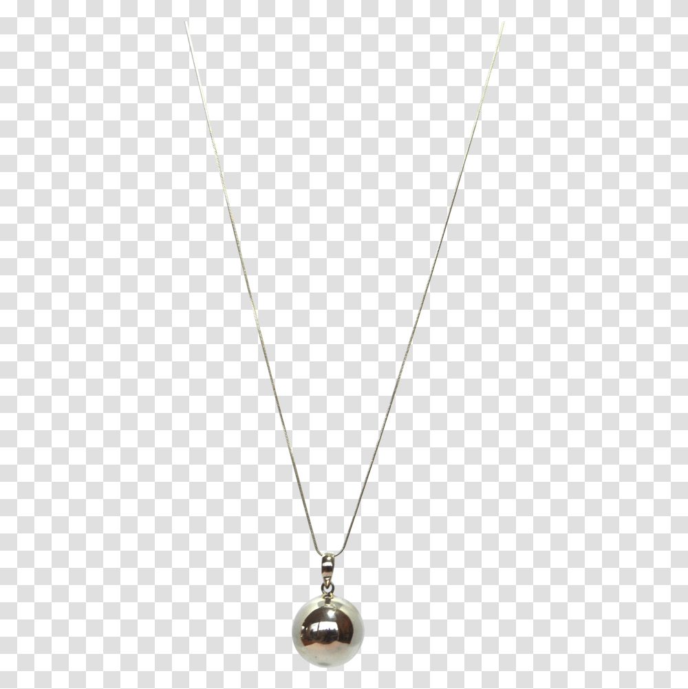 Sterling Silver Chain With Harmony Ball Locket, Pendant, Necklace, Jewelry, Accessories Transparent Png