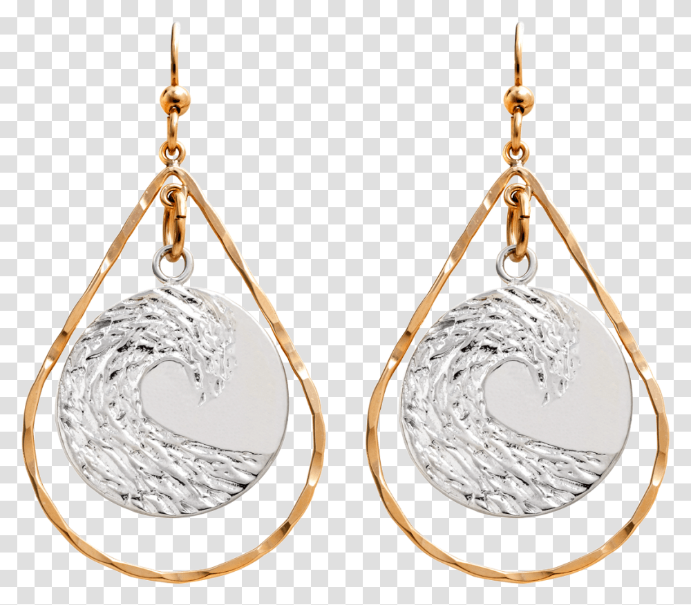 Sterling Silver Circle In 14k Gold Plated Tear Drop Earrings, Accessories, Accessory, Jewelry, Locket Transparent Png