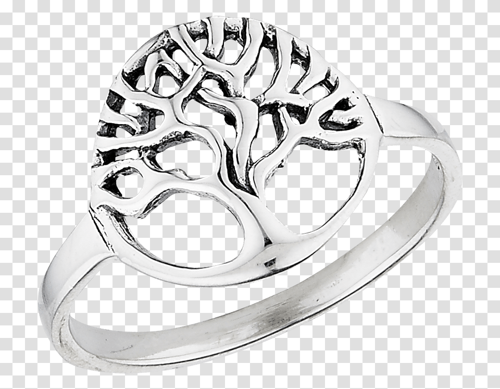 Sterling Silver Circle Tree Ring Pre Engagement Ring, Wheel, Machine, Alloy Wheel, Spoke Transparent Png