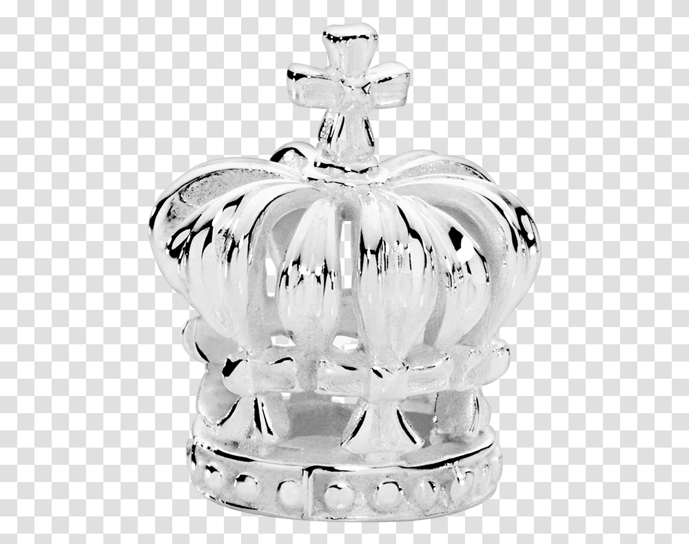 Sterling Silver Crown Charm Perfume, Jar, Vase, Pottery Transparent Png
