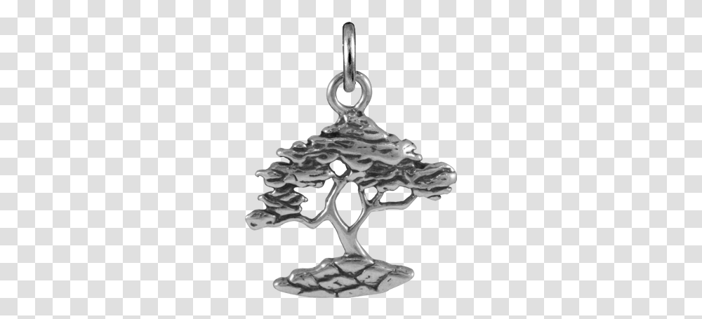 Sterling Silver Cypress Tree Charms Locket, Pendant, Ornament Transparent Png
