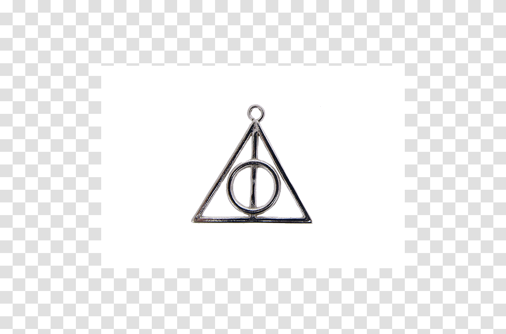 Sterling Silver Deathly Hallows Symbol Pendant, Triangle Transparent Png