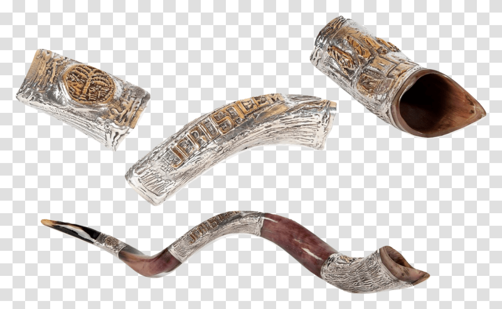 Sterling Silver Decorated Yemenite Shofar, Ivory, Person, Human, Smoke Pipe Transparent Png