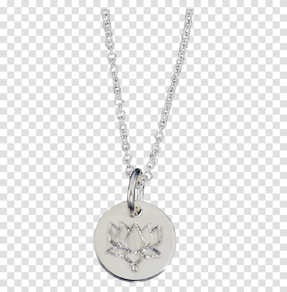 Sterling Silver Engraved Lotus Necklace Locket, Jewelry, Accessories, Accessory, Chain Transparent Png