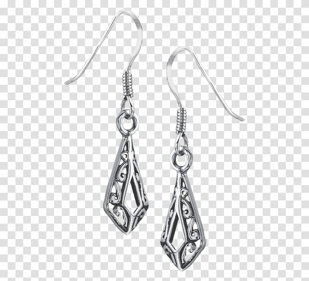 Sterling Silver Filigree Scrollwork Earrings Earrings, Accessories, Accessory, Jewelry Transparent Png