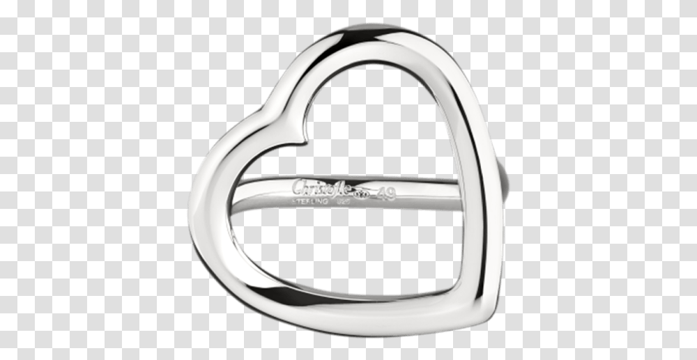 Sterling Silver Heart Shaped Ring Solid, Buckle, Platinum, Emblem, Symbol Transparent Png