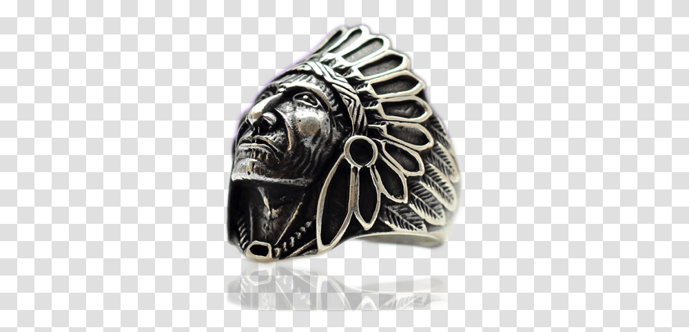Sterling Silver Indian Chief Mens Ring Kaan Art Titanium Ring, Cuff, Accessories, Accessory, Jewelry Transparent Png