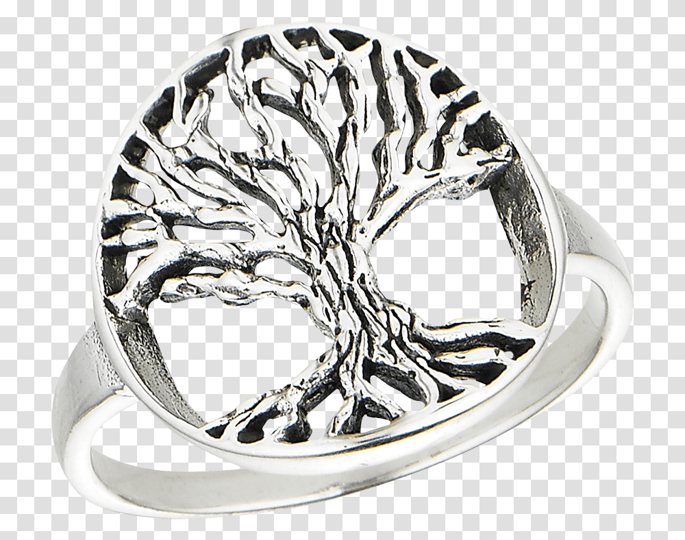 Sterling Silver Life Tree Ring Silver, Buckle, Accessories, Accessory, Jewelry Transparent Png