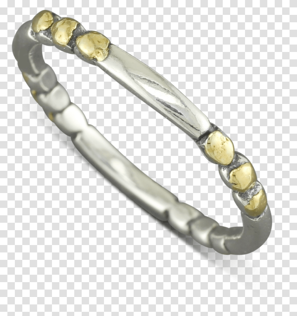 Sterling Silver Ring With Gold Nugget Dots Size 625 Bracelet, Accessories, Accessory, Jewelry Transparent Png