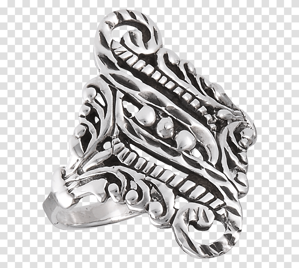 Sterling Silver Scrollwork Ring Titanium Ring, Accessories, Accessory, Jewelry, Platinum Transparent Png