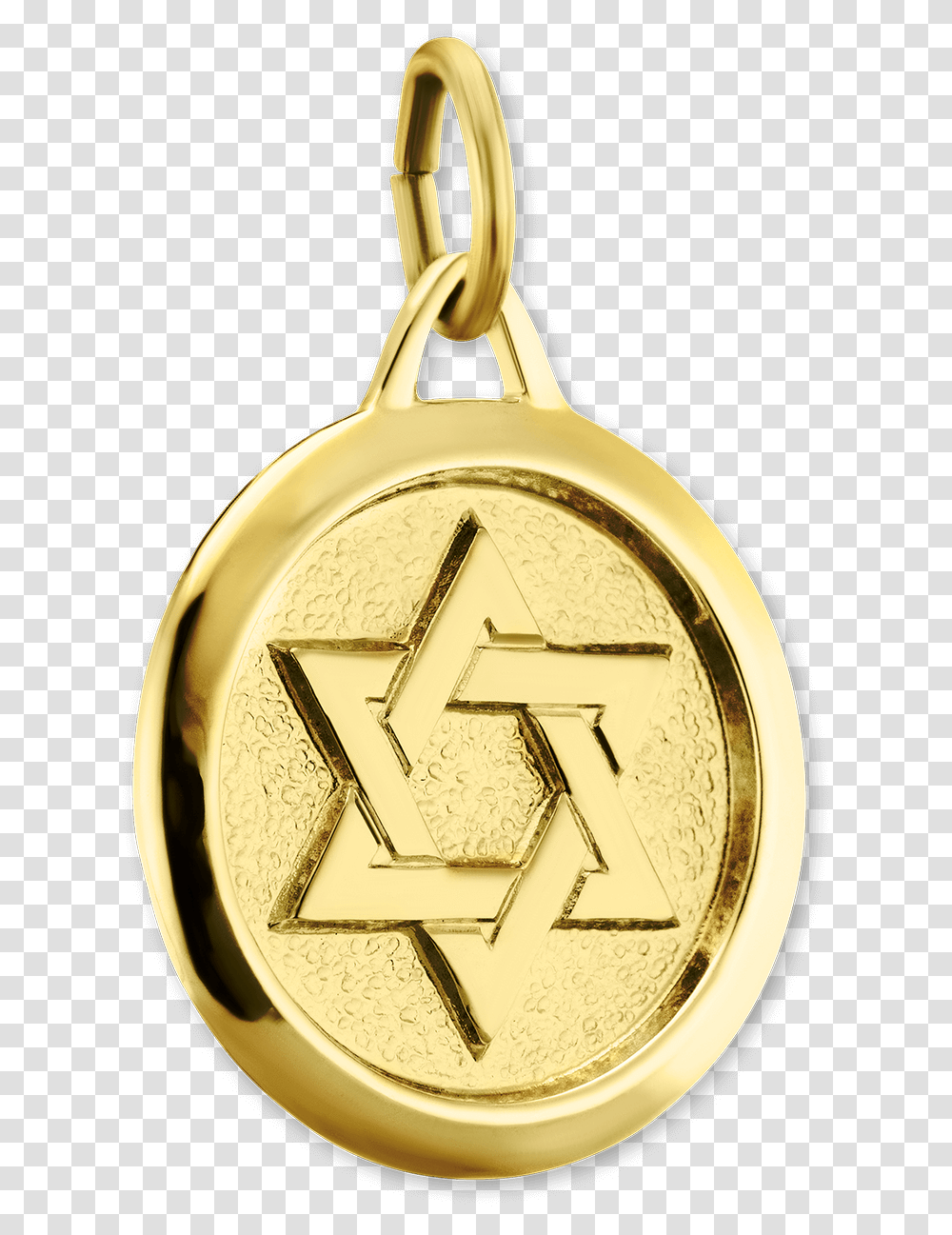 Sterling Silver Star Of David Medallion Locket, Gold, Star Symbol, Recycling Symbol Transparent Png