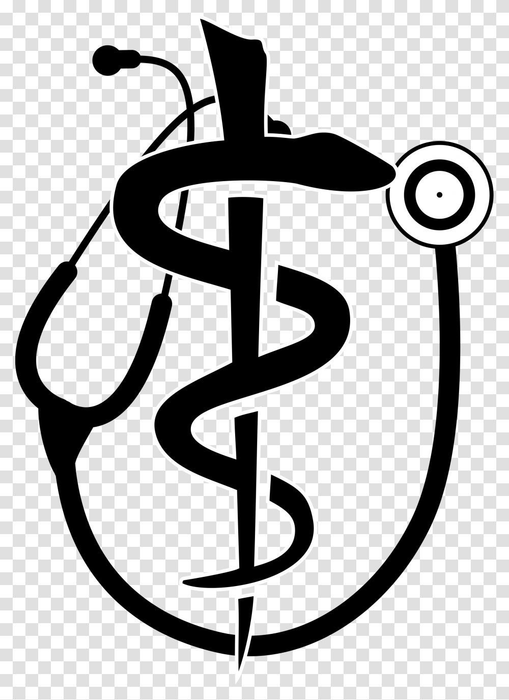 Stethoscope And Rod Of Asclepius, Cross, Alphabet Transparent Png