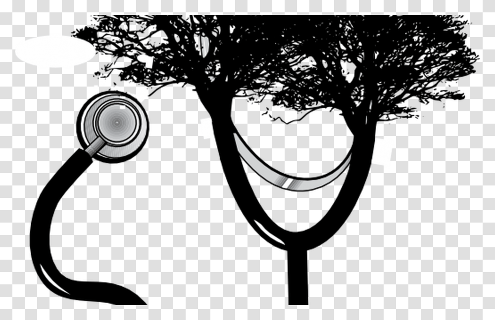 Stethoscope Apple Banner Freeuse Techflourish Collections Green Trees Silhouette, Electronics Transparent Png