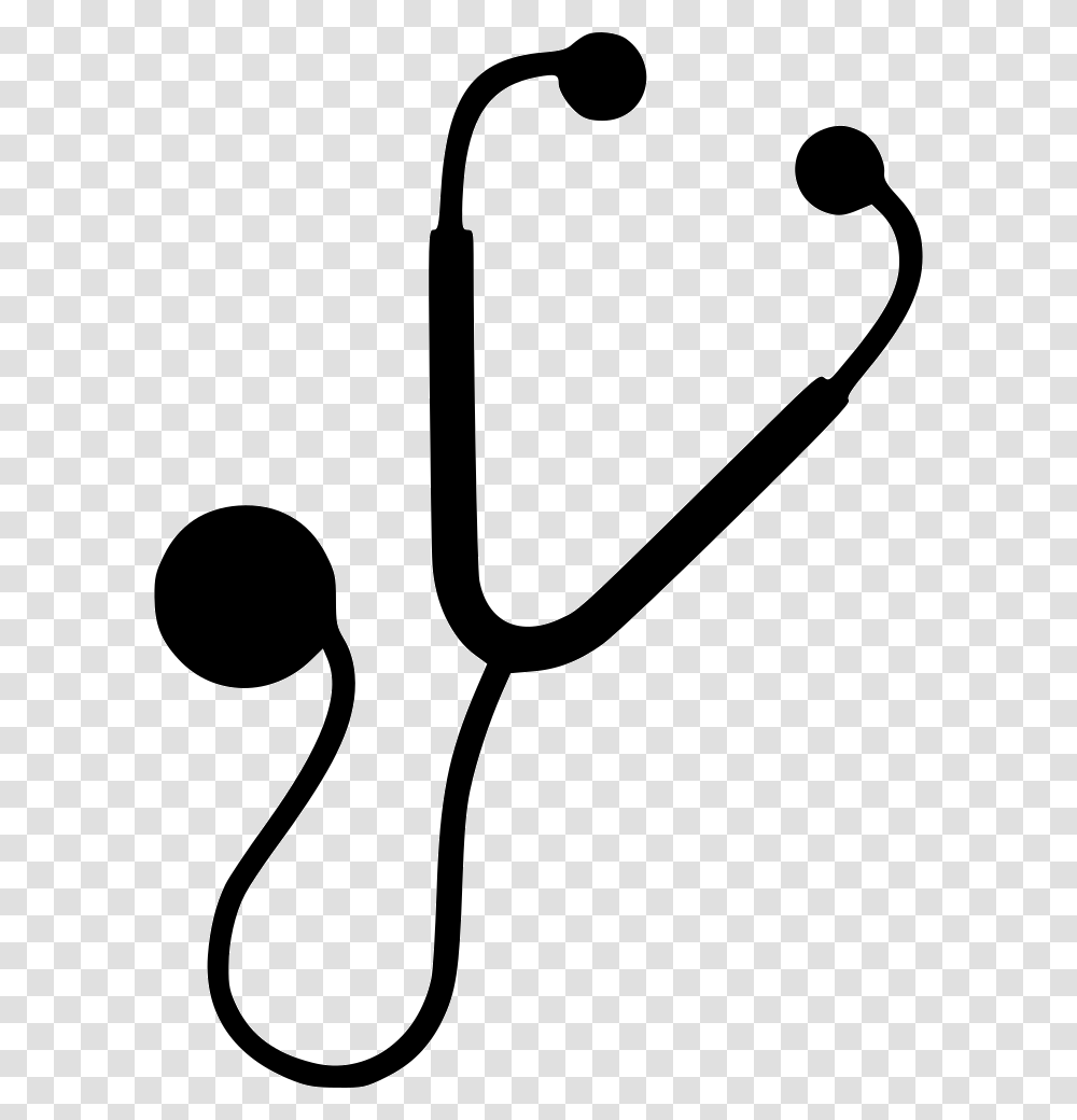 Stethoscope Black Stethoscope, Hook, Stencil, Alphabet Transparent Png