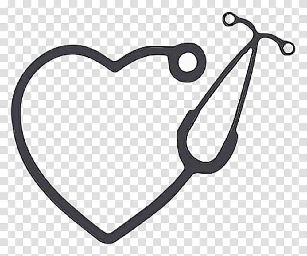 Stethoscope Heart Nursing Nurse Freetoedit Heart Shape Stethoscope Heart Clipart Transparent Png